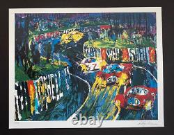 LeRoy Neiman 24 HOURS LEMANS Signed Pop Art Mounted and Framed in New 11x14