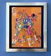 Leroy Neiman Basketball 1974 Signed Pop Art Mounted And Framed New 11x14 Ls