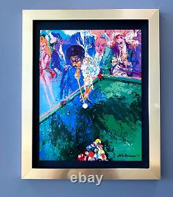 LeRoy Neiman BILLIARDS 1974 Signed Pop Art Mounted and Framed New 11x14 LS