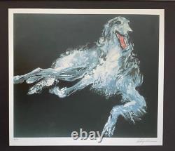 LeRoy Neiman BORZOI Signed Pop Art Mounted and Framed in New 11x14
