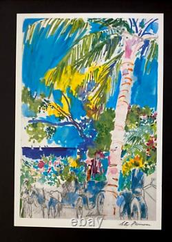 LeRoy Neiman Cote Azur Signed Pop Art Mounted and Framed in a New 11x14