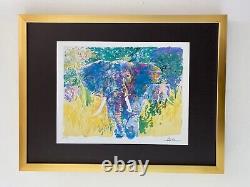 LeRoy Neiman ELEPHANT Signed Pop Art Mounted and Framed in a New 11x14