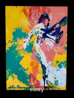 LeRoy Neiman FERNANDO VALENZUELA LA Signed Pop Art Mounted & Framed New 14X11 W