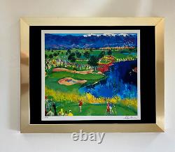 LeRoy Neiman GOLF Signed Pop Art Mounted and Framed in New 11x14
