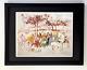Leroy Neiman Horse Racing Signed Pop Art Mounted And Framed