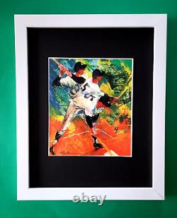 LeRoy Neiman JOE DI MAGGIO YANKEES Signed Pop Art Mounted & Framed New 14X11 W