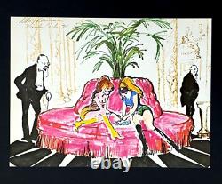 LeRoy Neiman MONTECARLO GIRLS 1974 Signed Pop Art Print Framed New 11x14 LS