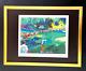 Leroy Neiman Nicklaus Golf Signed Pop Art Mounted And Framed In A New 11x14
