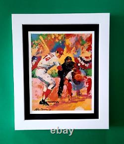 LeRoy Neiman PETE ROSE REDS Signed Pop Art Mounted & Framed New 14X11 W