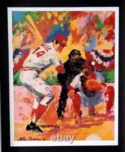 LeRoy Neiman PETE ROSE REDS Signed Pop Art Mounted & Framed New 14X11 W
