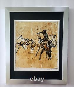 LeRoy Neiman RODEO Signed Pop Art Mounted and Framed in New 11x14