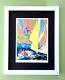Leroy Neiman Sailing Signed Pop Art Mounted And Framed In New 11x14