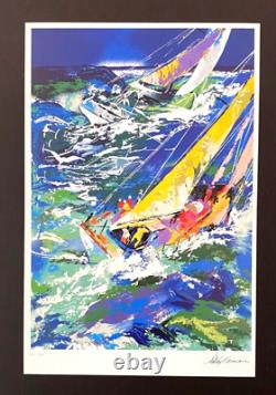 LeRoy Neiman SAILING Signed Pop Art Mounted and Framed in a New 11x14