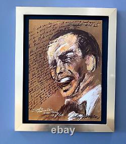 LeRoy Neiman SINATRA 1974 Signed Pop Art Mounted and Framed New 11x14 LS