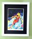 Leroy Neiman Skiing Signed Pop Art Mounted And Framed In New 11x14