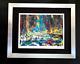 Leroy Neiman The Plaza Square Signed Pop Art Mounted And Framed In New 11x14