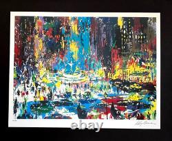 LeRoy Neiman THE PLAZA SQUARE Signed Pop Art Mounted and Framed in New 11x14