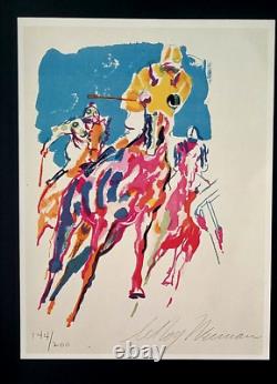 LeRoy Neiman THE RACE Signed Pop Art Mounted and Framed in New 11x14