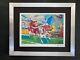 Leroy Neiman Texas Longhorns Signed Pop Art Mounted And Framed In New 11x14