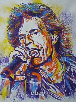 Mick Jagger Portrait Rock Music Original Acrylic Painting Contemporary Art