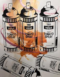 Mr Clever Art Original Soup Pop Tomato Spray Cans banksy warhol mr brainwash