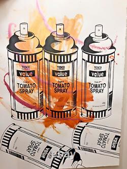 Mr Clever Art Original Soup Pop Tomato Spray Cans banksy warhol mr brainwash