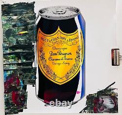 Mr Clever Art Painting Luxury Champagne Dom Can 20x20 banksy warhol mr brainwash