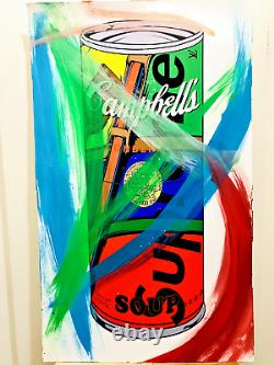 Mr Clever Pop Art Painting Supreme Soup Can Print 24x14 banksy brainwash warhol