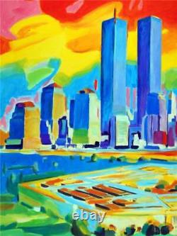 PETER MAX / Authentic Acrylic on Paper Technique, Art Painting Signed. Pop Art