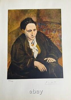 Pablo Picasso Print, Gertrude Stein, 1906 Original Hand Signed & COA