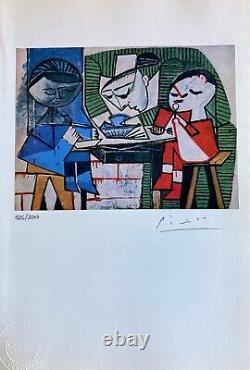 Pablo Picasso Print Les Repas des Enfants, 1953 Hand Signed & COA