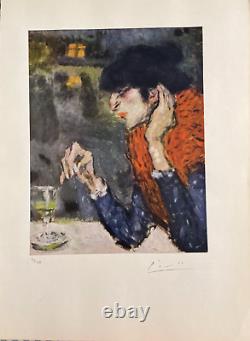 Pablo Picasso Print The Absinthe Drinker Original Hand Signed & COA