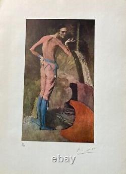 Pablo Picasso Print, The Actor, 1904 Hand Signed & COA