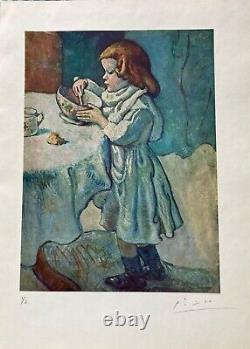 Pablo Picasso Print The Gourmet, 1901 Hand Signed & COA