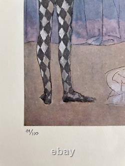 Pablo Picasso Print The Harlequin's Family, 1905 Original Hand Signed & COA