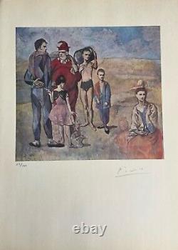 Pablo Picasso Print The Saltimbanques, 1905 Original Hand Signed & COA