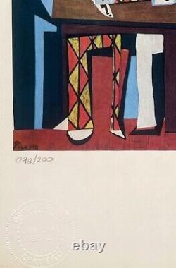 Pablo Picasso Print, Three Musicians, 1921 Original Hand Signed Artwork & COA