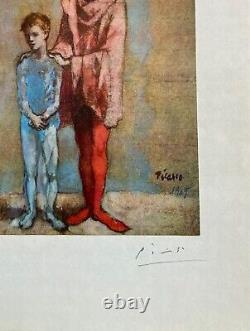 Pablo Picasso Print Two Saltimbanques, 1905 Hand Signed & COA