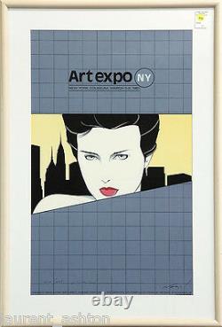 Patrick Nagel Hand Signed Lithograph Art Expo Ny New York Mirage Editions 1981