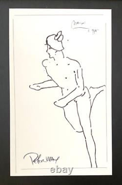 Peter Max + Beautiful Figure Pop Art Signed Print + New Frame
