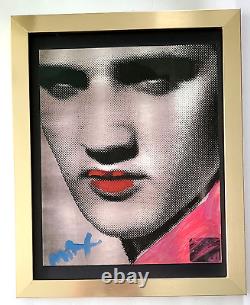 Peter Max + Elvis Presley Pop Art + 1980's Signed Print + New Golden Frame