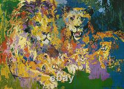 Pop Art Artist Leroy Neiman Signed Color Lithograph. Lions Pride. 1977