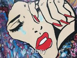 Pop Art Original Acrylic Painting Abstract signed