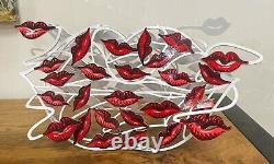 Pop art Metal 100 Kisses sculpture by DAVID GERSTEIN