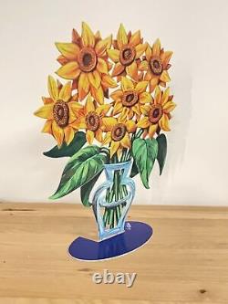 Pop art Metal Flowers Sunflowers sculpture by DAVID GERSTEIN