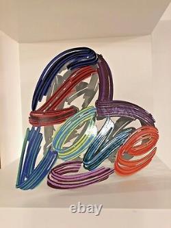 Pop art Metal Strokes of love sculpture by DAVID GERSTEIN