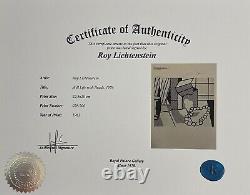 Roy Lichtenstein, Original Hand-signed Lithograph with COA & Appraisal of $3,500
