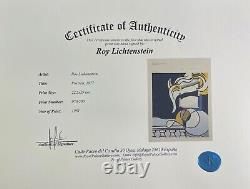 Roy Lichtenstein Portrait, 1977 Original Hand Signed Print with COA