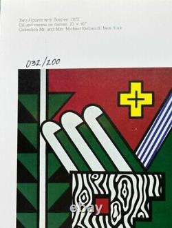 Roy Lichtenstein Signed Print, Two Figures with Teepee, 1979, Print, Pop Art