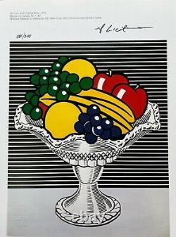 Roy Lichtenstein Signed, Still Life Glass and Peeled Lemon, Print, Pop Art